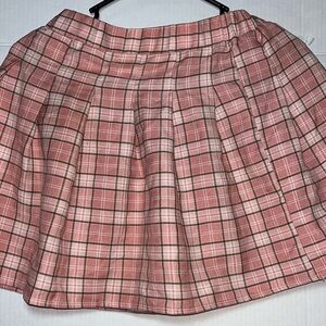 SHEIN Pink Multicolor Plaid Skirt (Size 12–13Y)